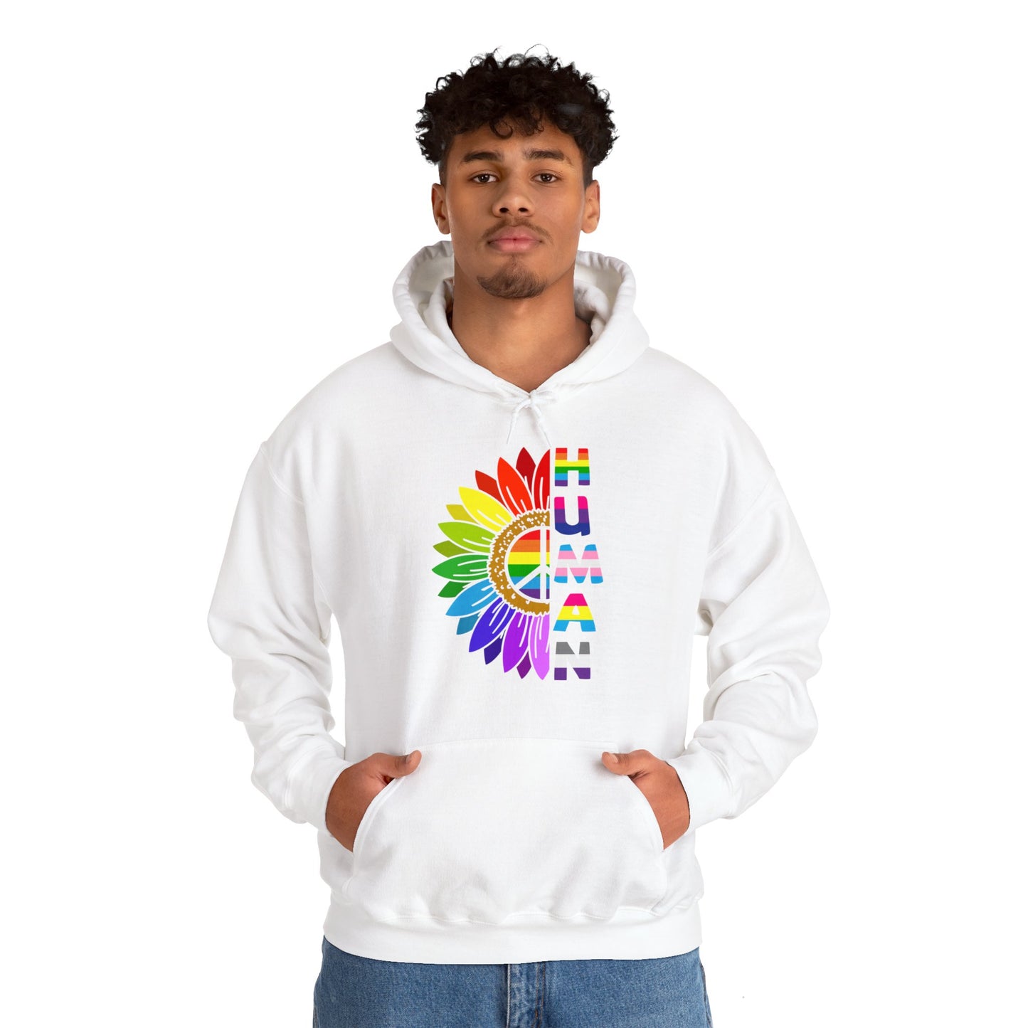 Human Gay Pride Hooded Sweatshirt