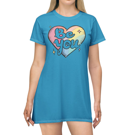 Be You Gay Pride T-Shirt Dress