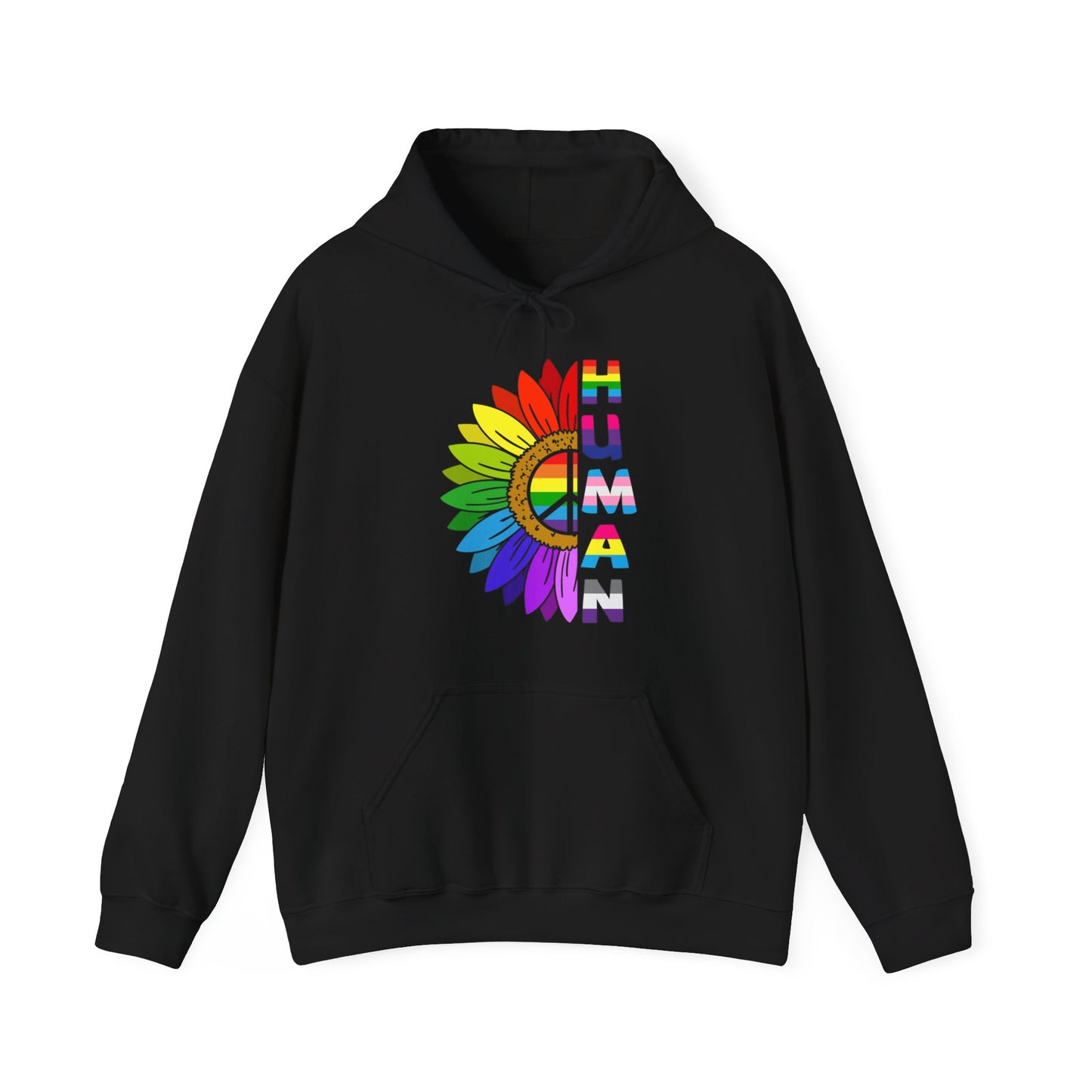 Human Gay Pride Hooded Sweatshirt