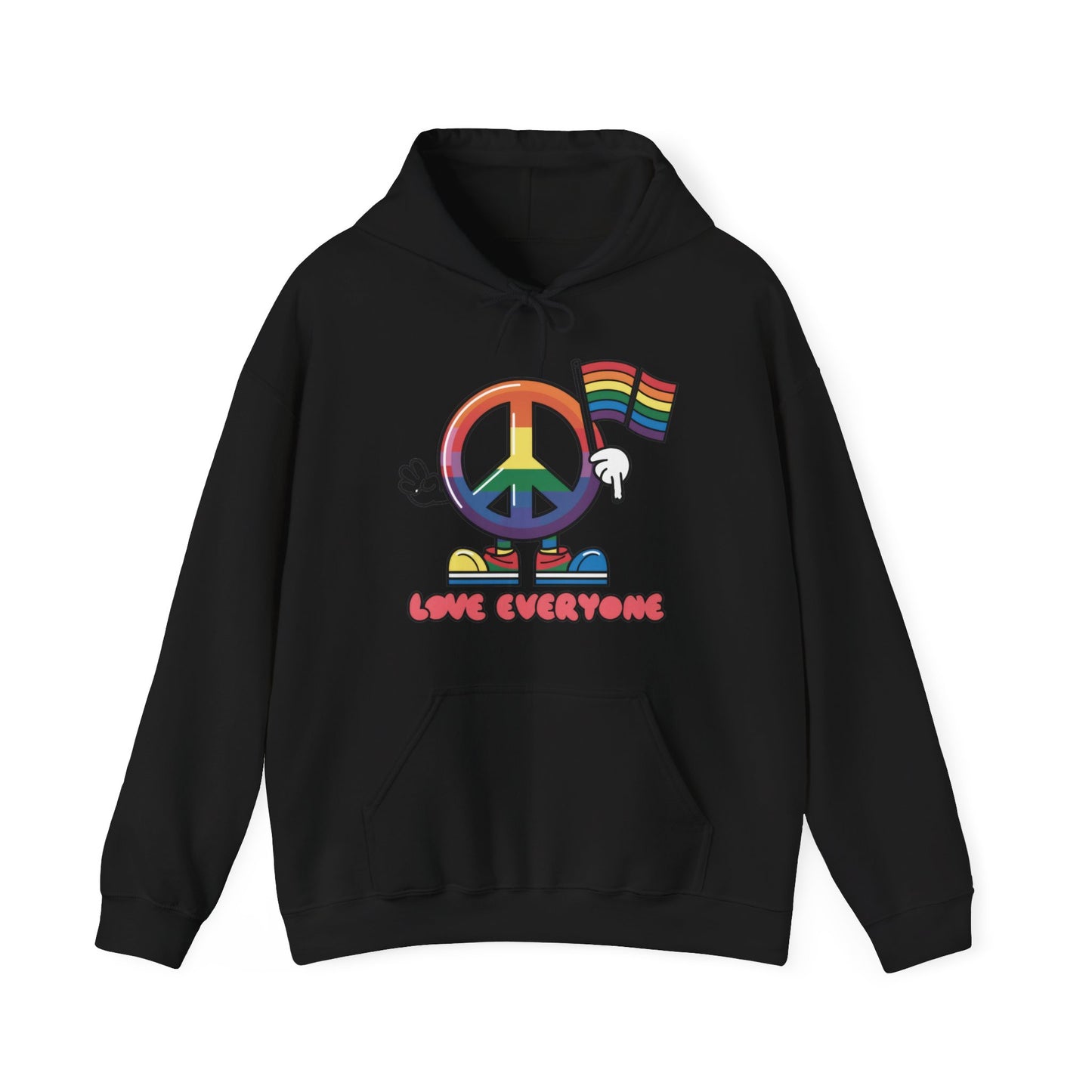 Love Everyone Gay Pride Hooded Sweatshirt