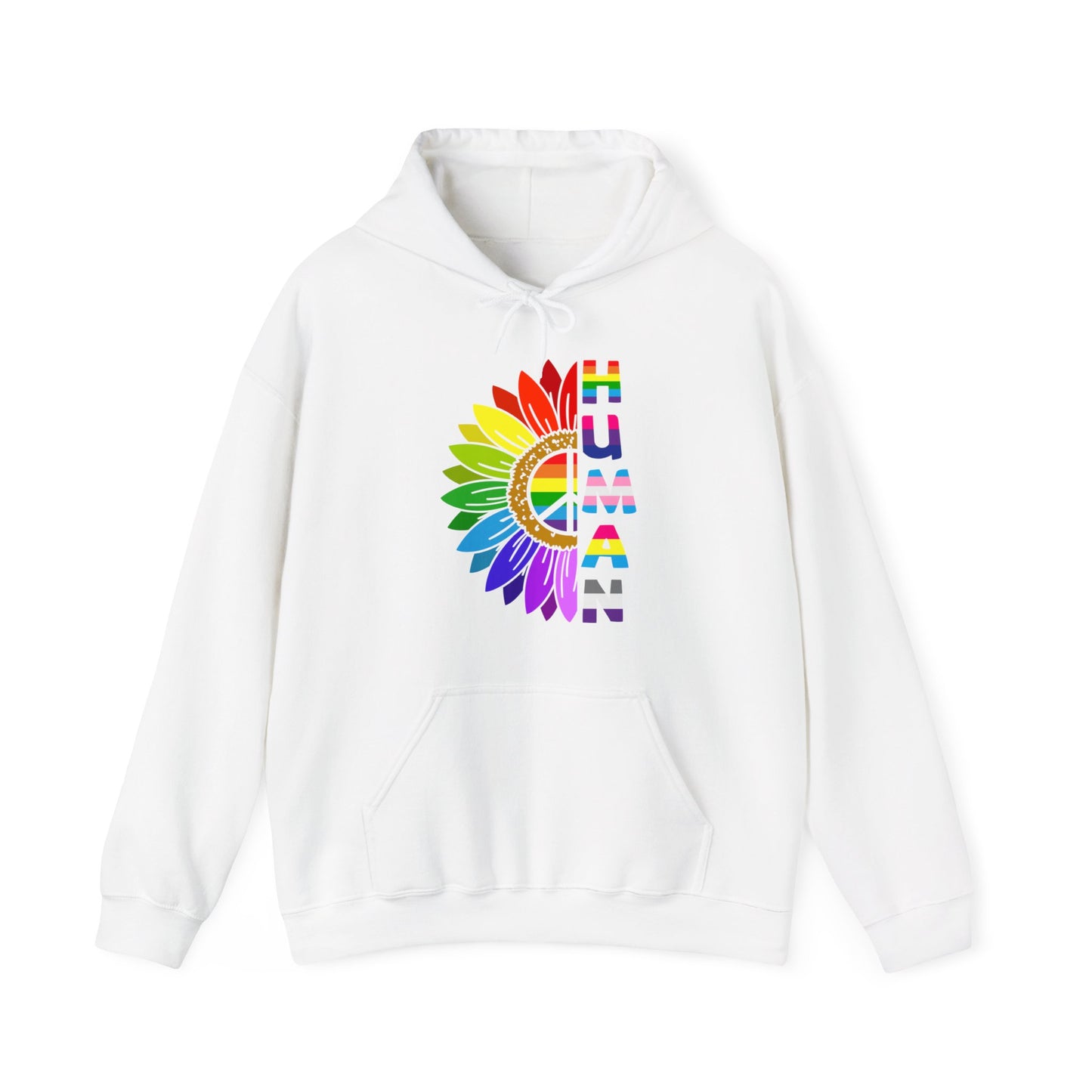 Human Gay Pride Hooded Sweatshirt