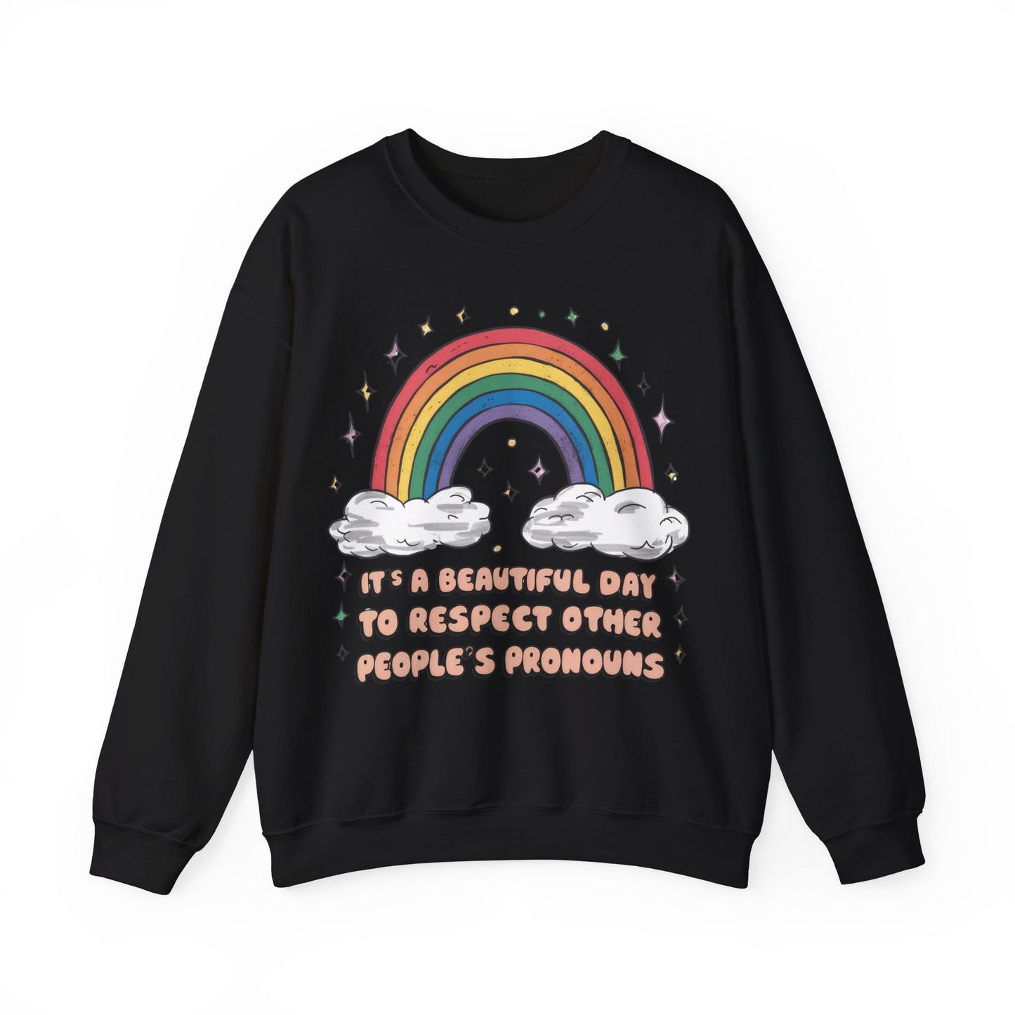 Respect Pronouns Gay Pride Crewneck Sweatshirt