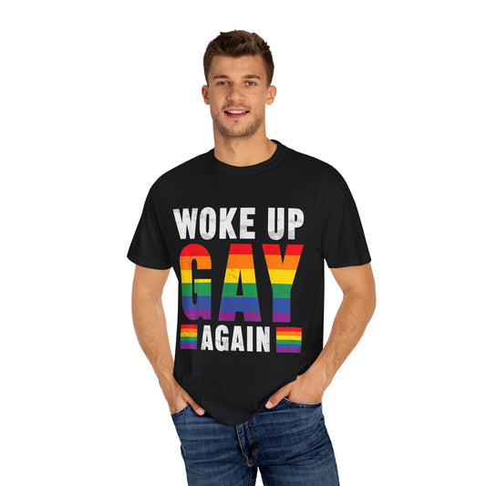 Woke Up Gay Again Pride Cotton T-shirt