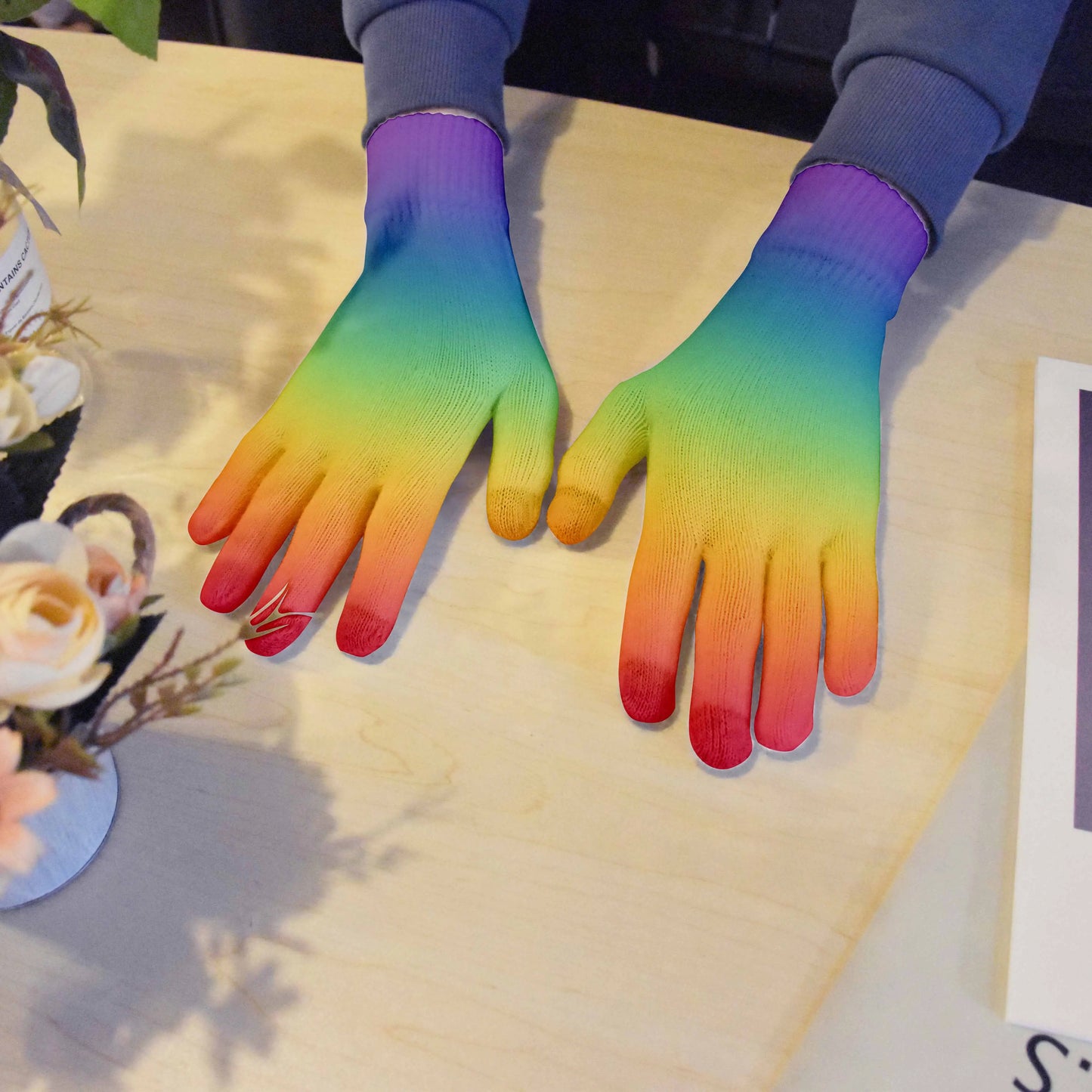 Drag Queen Pride Rainbow Gloves