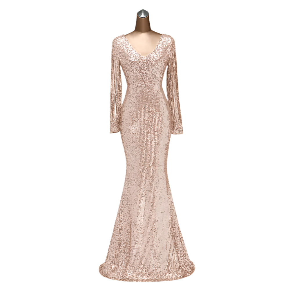 Fierce Sequin Fantasy Gown – Serve Glam in Every Color