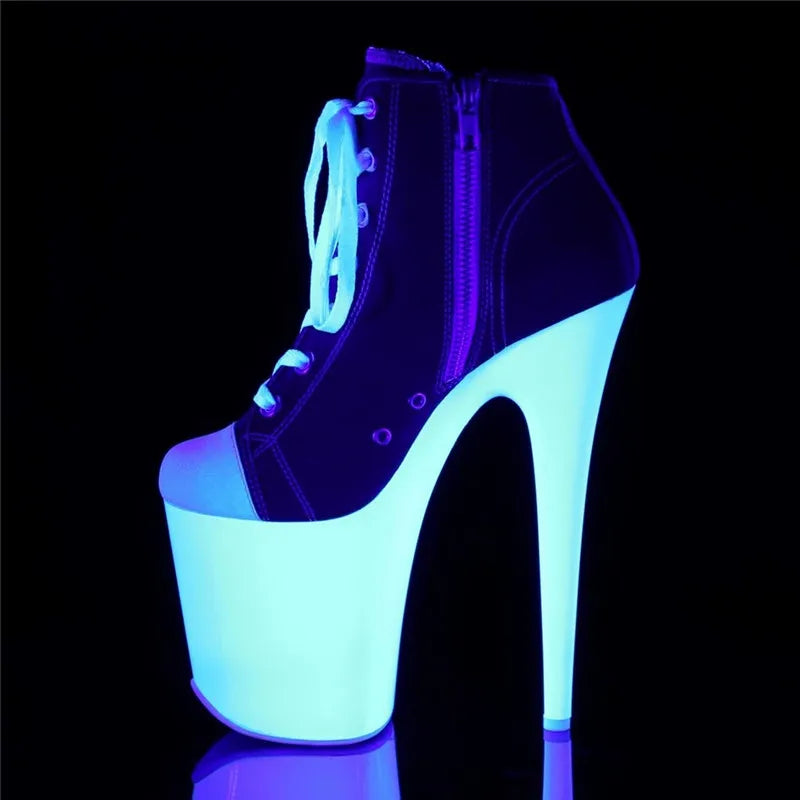 Ultra Rebel Platform Boot Heels – Glow in the Spotlight