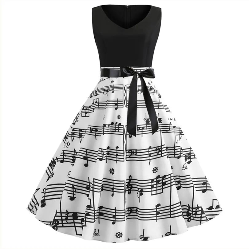 Drag Queen Music Notes Retro Dress