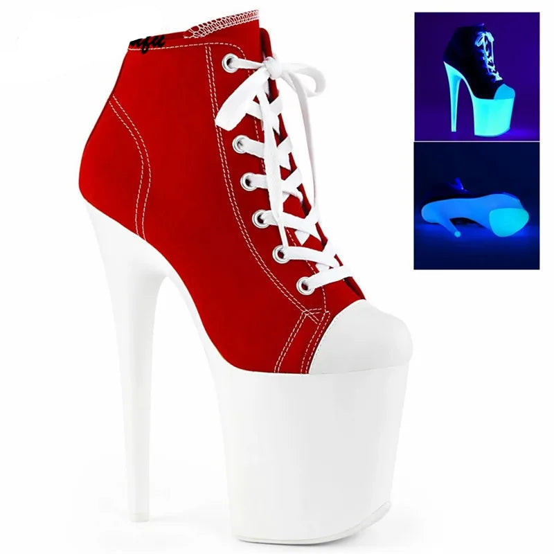 Ultra Rebel Platform Boot Heels – Glow in the Spotlight