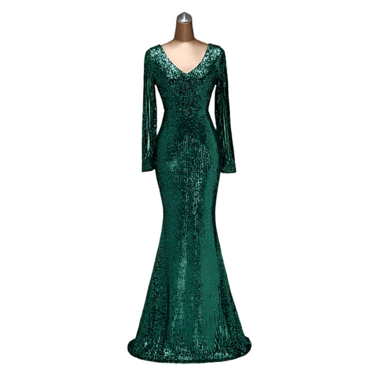 Fierce Sequin Fantasy Gown – Serve Glam in Every Color