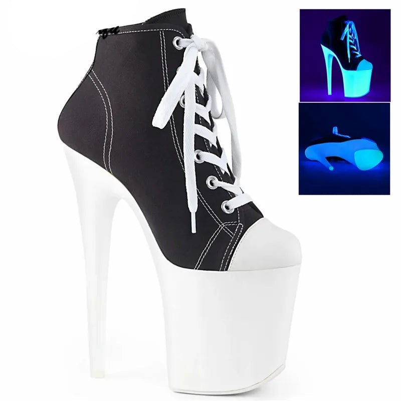 Ultra Rebel Platform Boot Heels – Glow in the Spotlight