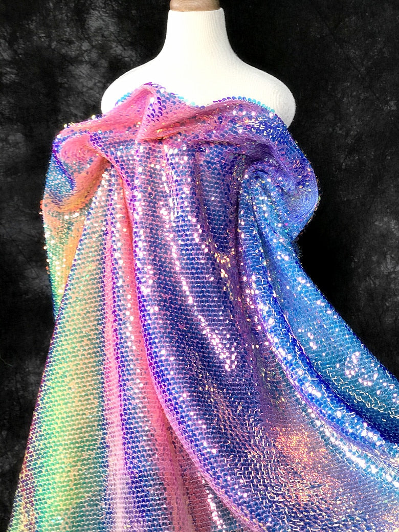 Colorful Rainbow Shiny Fabric