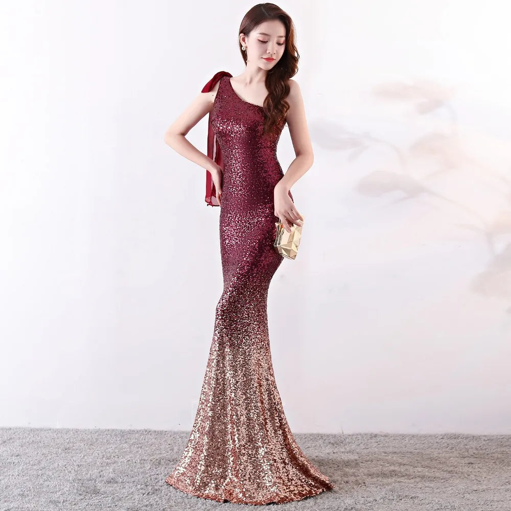 Lux Queen Mermaid Sequin Gown