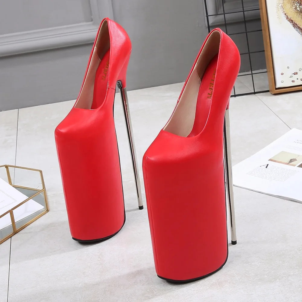 Sky-Tower Extreme Platform Heels – 30cm Metal Thin Heels