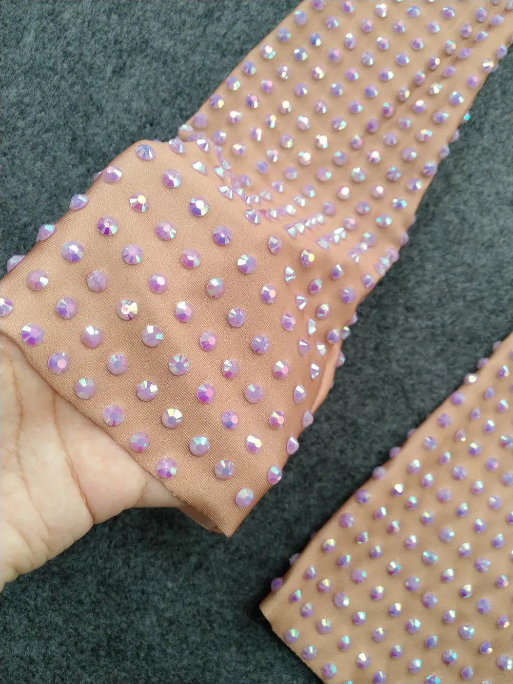 Drag Queen Stretch Rhinestone Glam Gloves