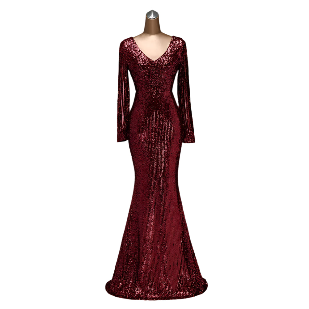 Fierce Sequin Fantasy Gown – Serve Glam in Every Color