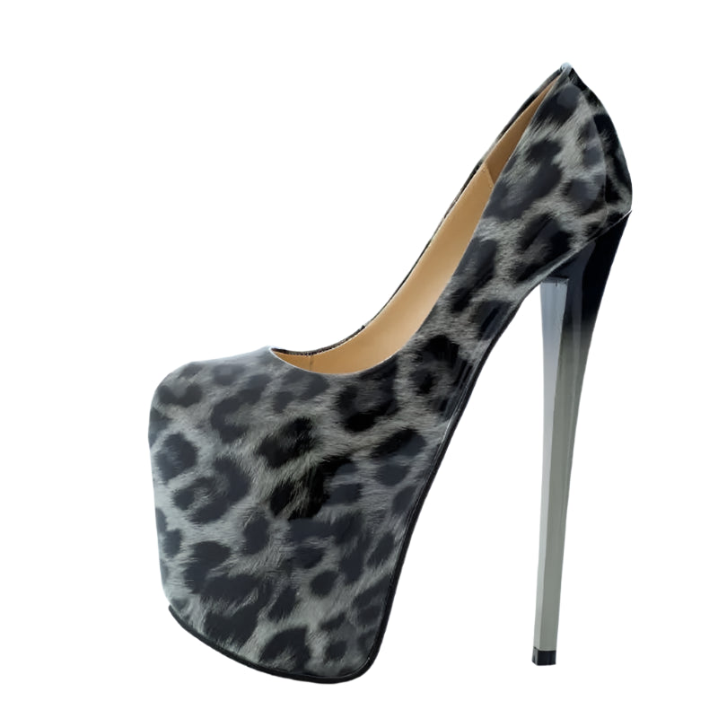 Wild Luxe Leopard Platform Heels – 22cm Thin Heels