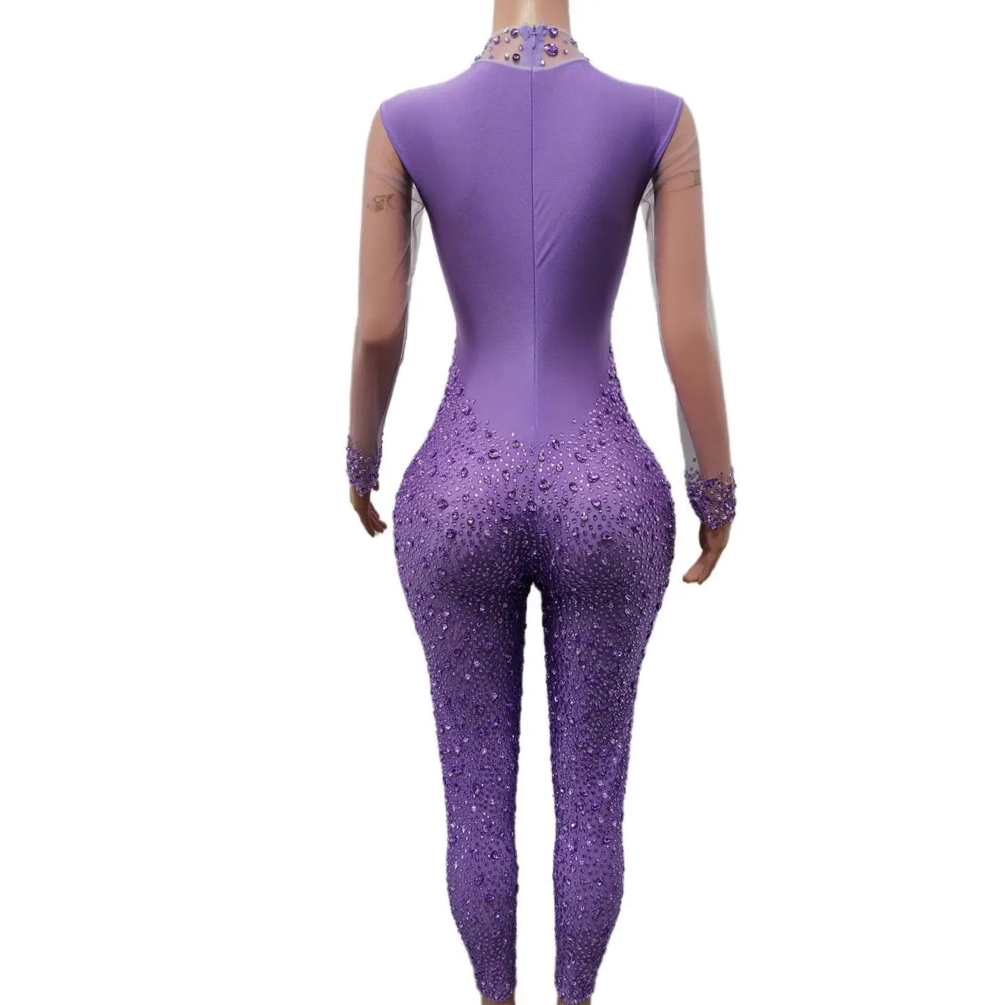 Luxury Rhinestone One Piece Jumpsuit