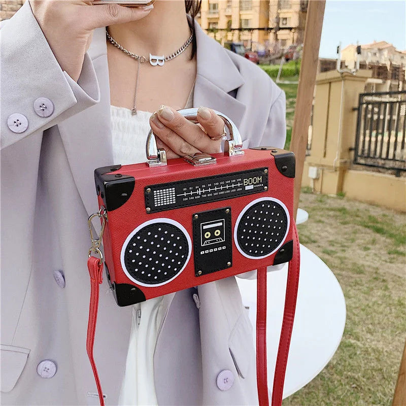 Nostalgia Boom Box Handbag