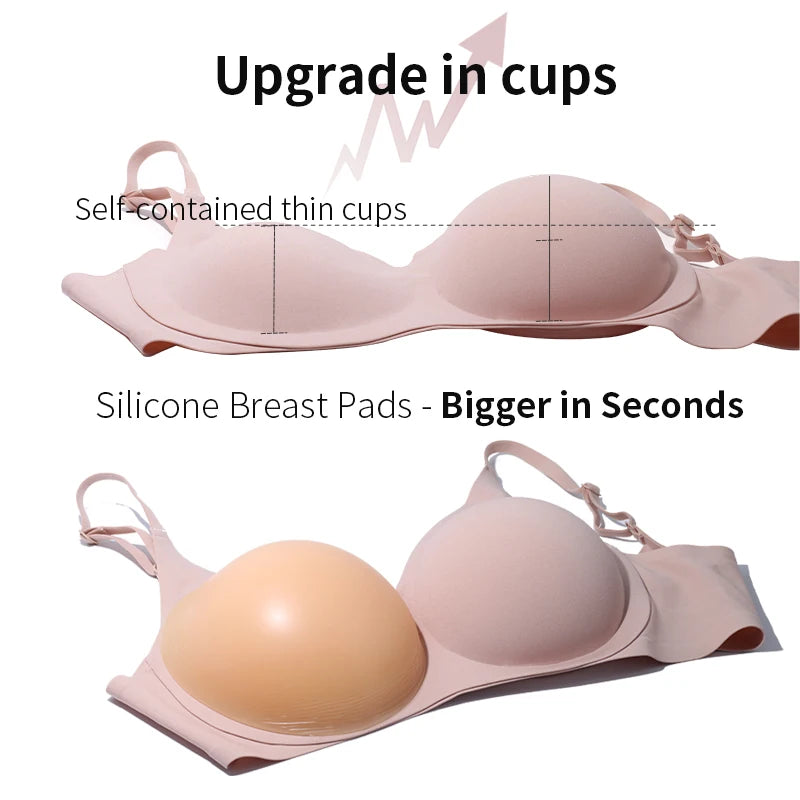 Large 2 In 1 Silicone Pocket Bra