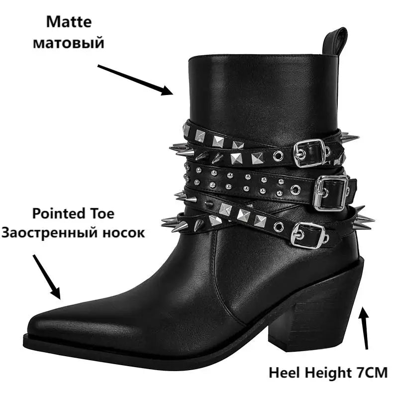 Strut and Slay: Fierce Spiked Ankle Boots for Drag Royalty Extravaganza!