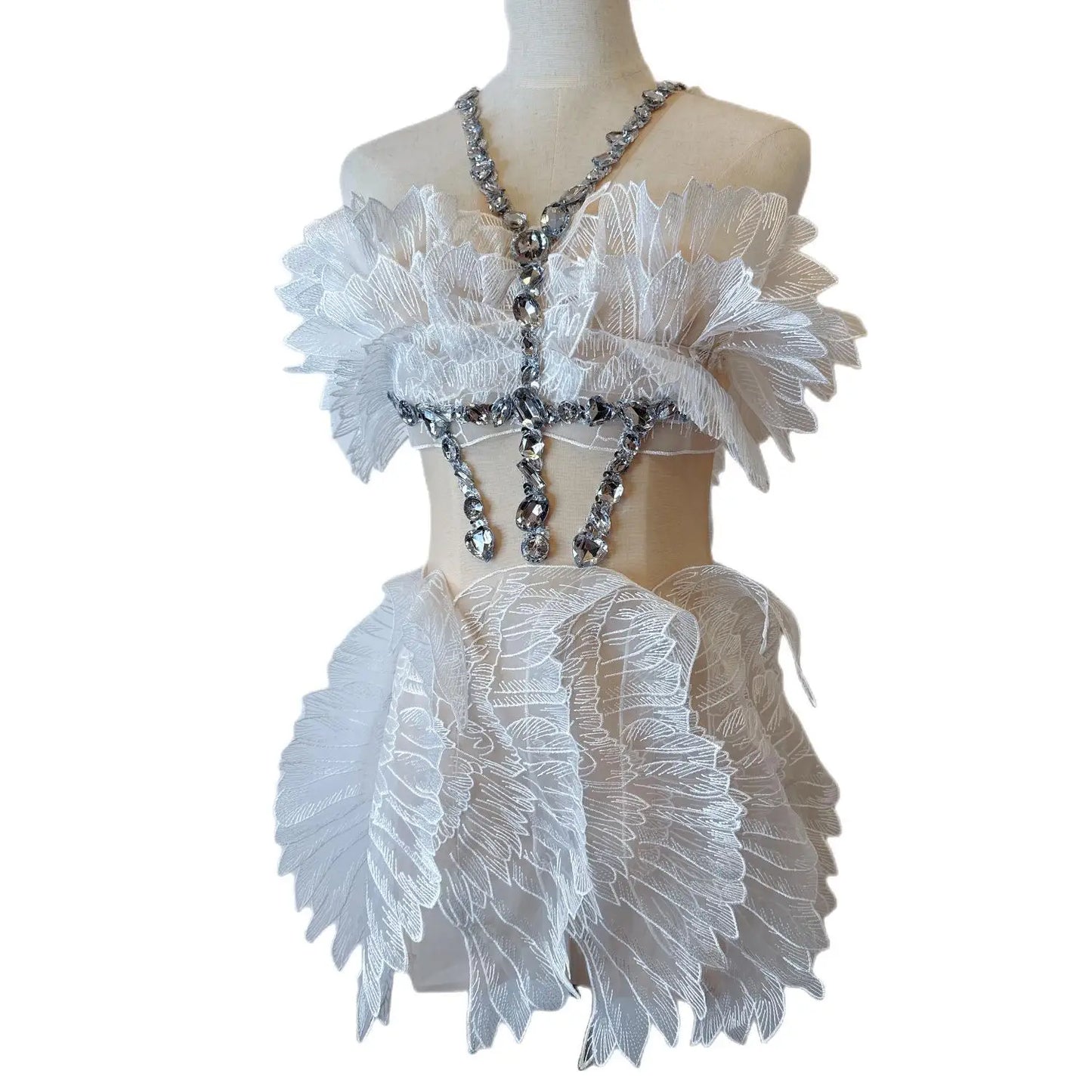 Crystal Wings Mini Dress