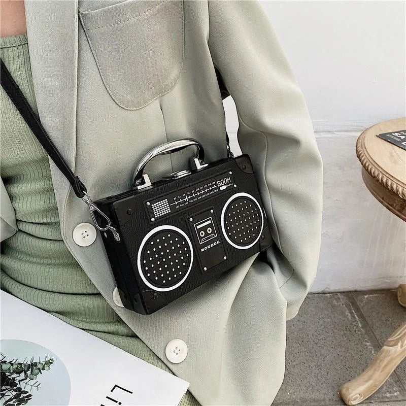 Nostalgia Boom Box Handbag