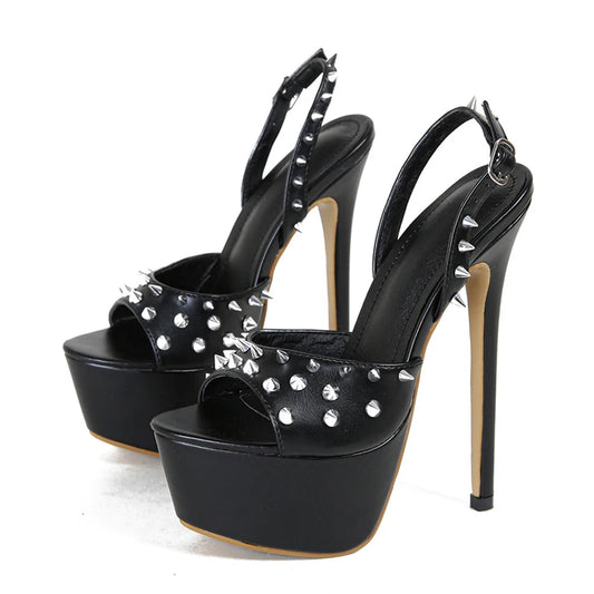 Spiked Diva Platform Heels – Fierce in Black or Pink