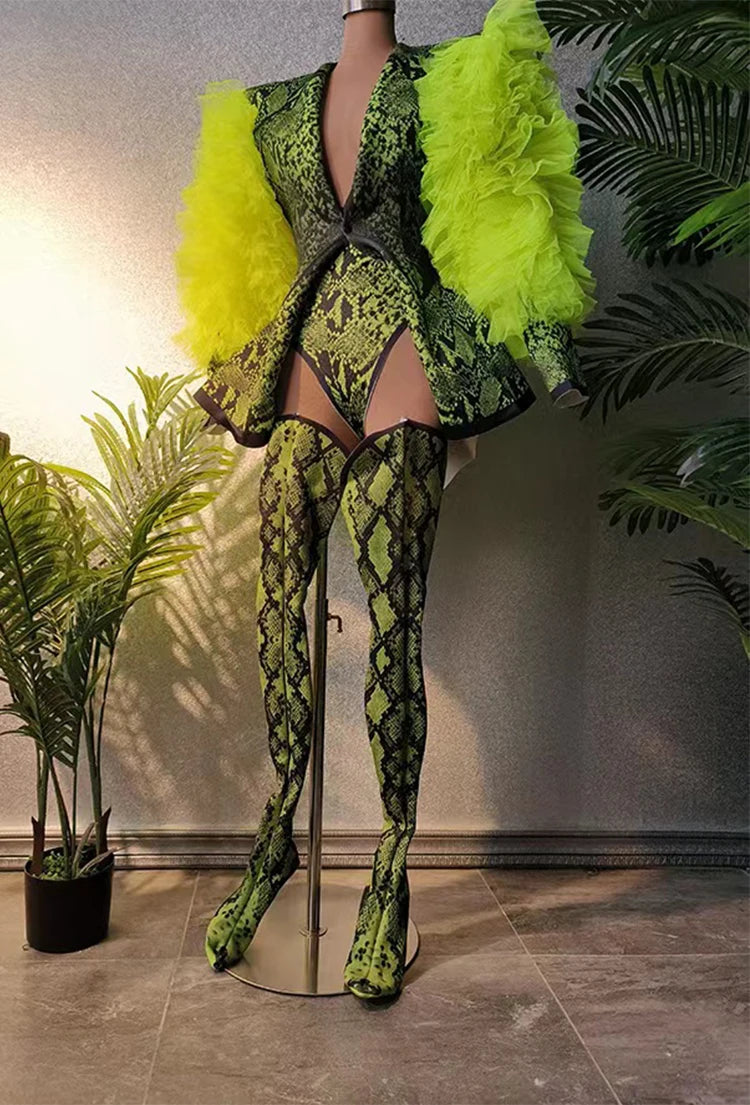 Green Snake Drag Queen Outfit