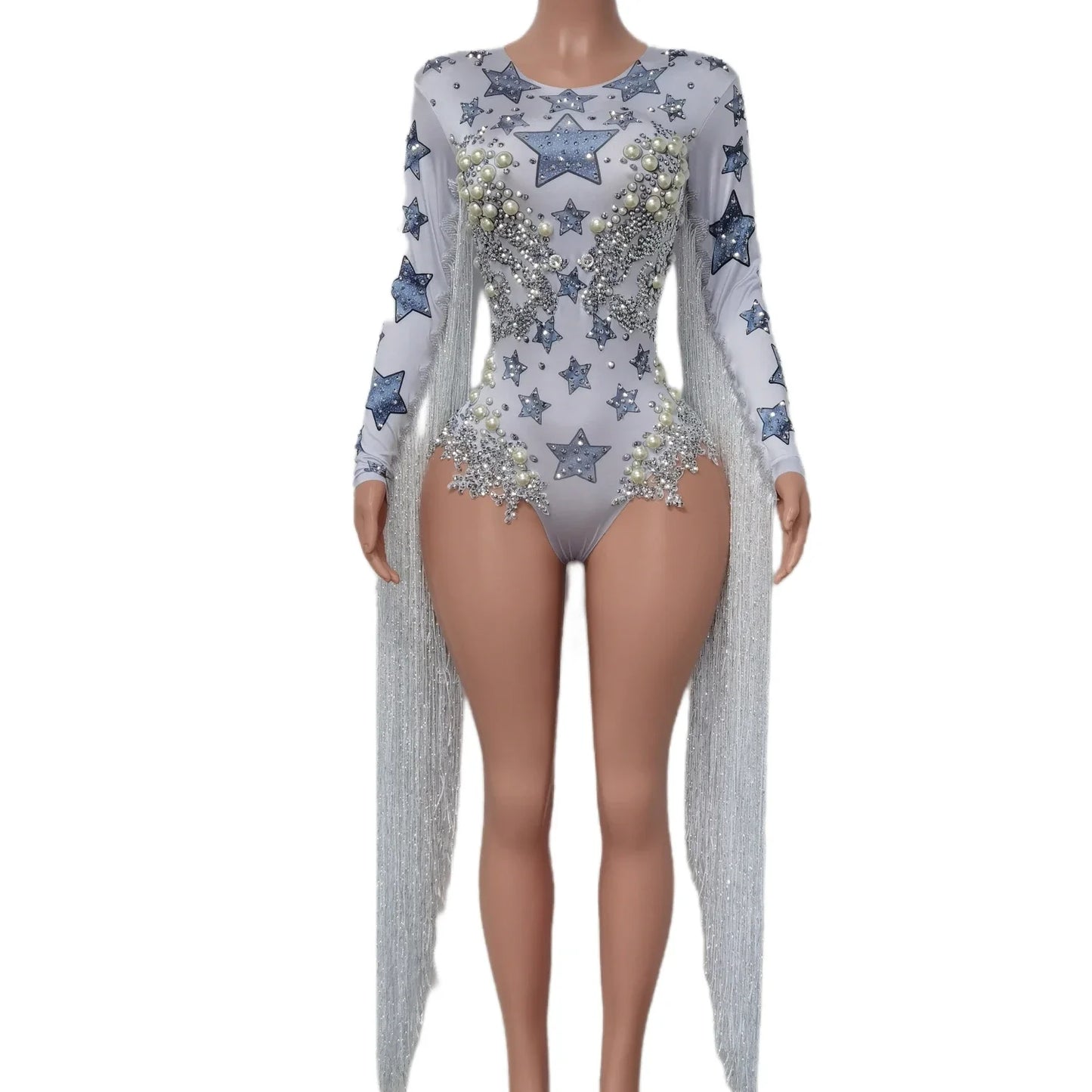 Stars Diamonds & Pearls Tassel Bodysuit