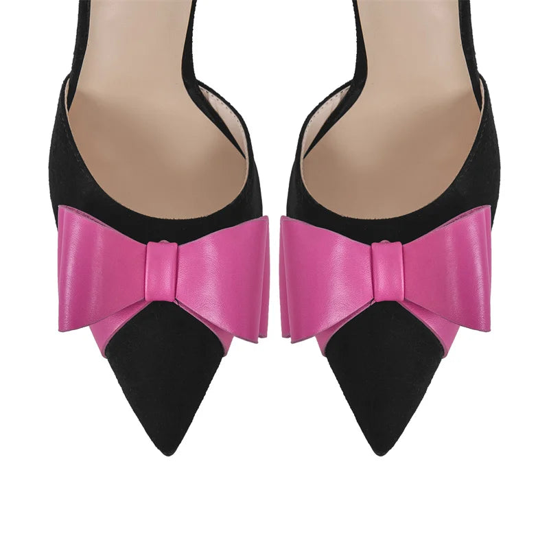 Slay All Day! Divine Pointed Toe Bow Stiletto Pumps for Queens & Divas