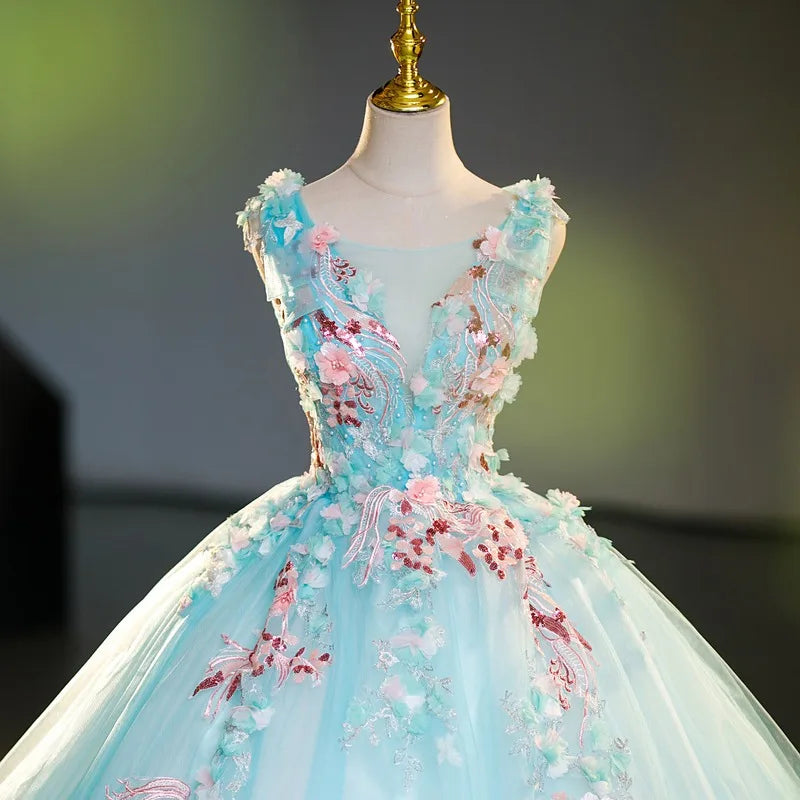 Pastel Drama Floral Drag Queen Gown