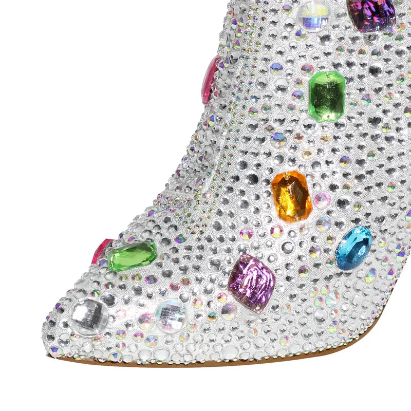 Ru-Boot Realness: Rhinestone Extravaganza Ankle Boots for Drag Queens!