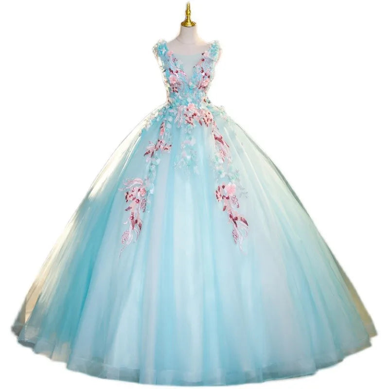 Pastel Drama Floral Drag Queen Gown