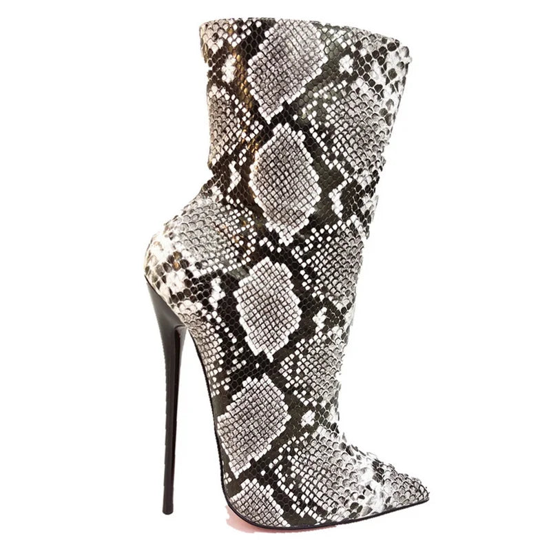 Snake Print Drag Queen Booties