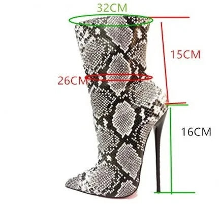 Snake Print Drag Queen Booties