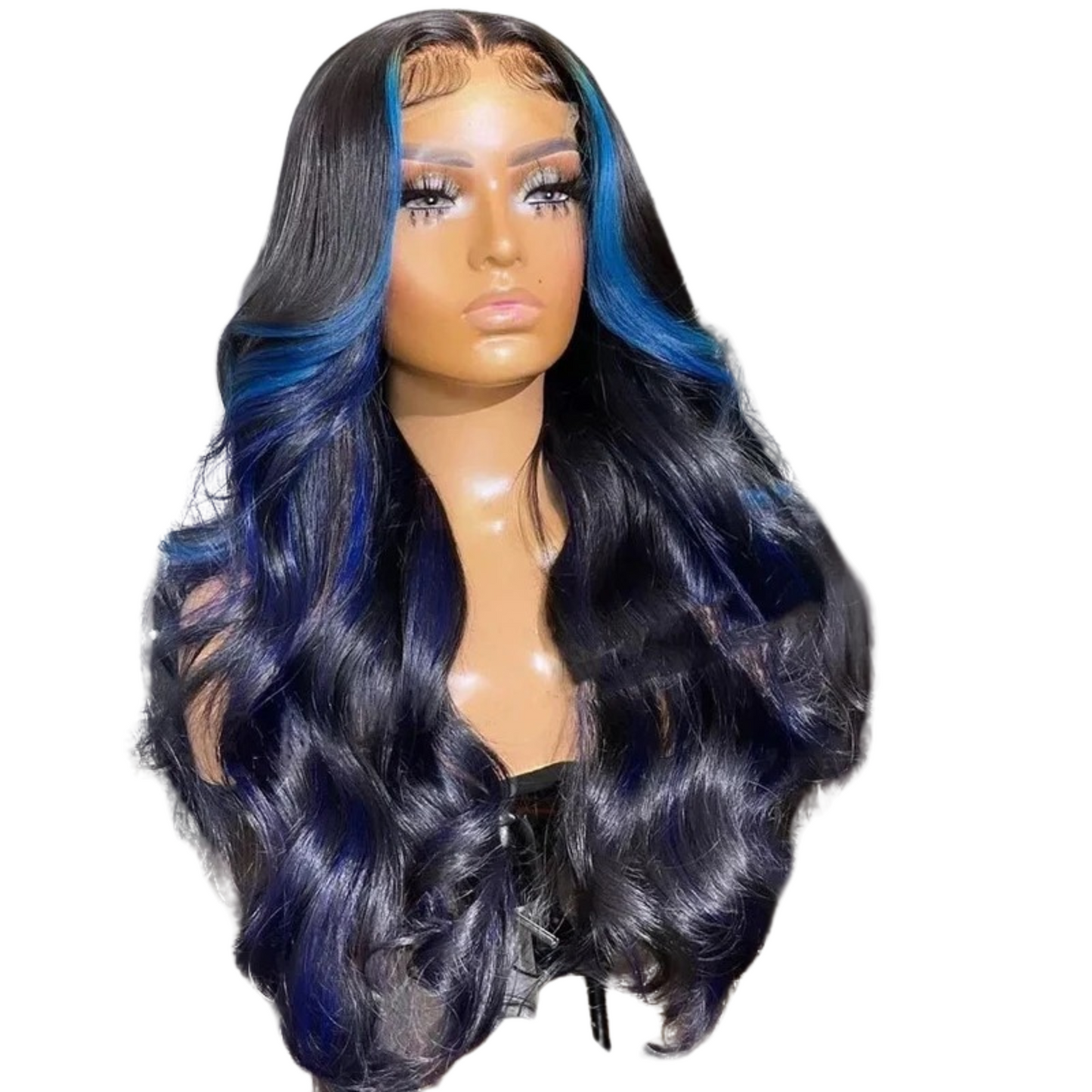 Blue Ombre Natural Wig