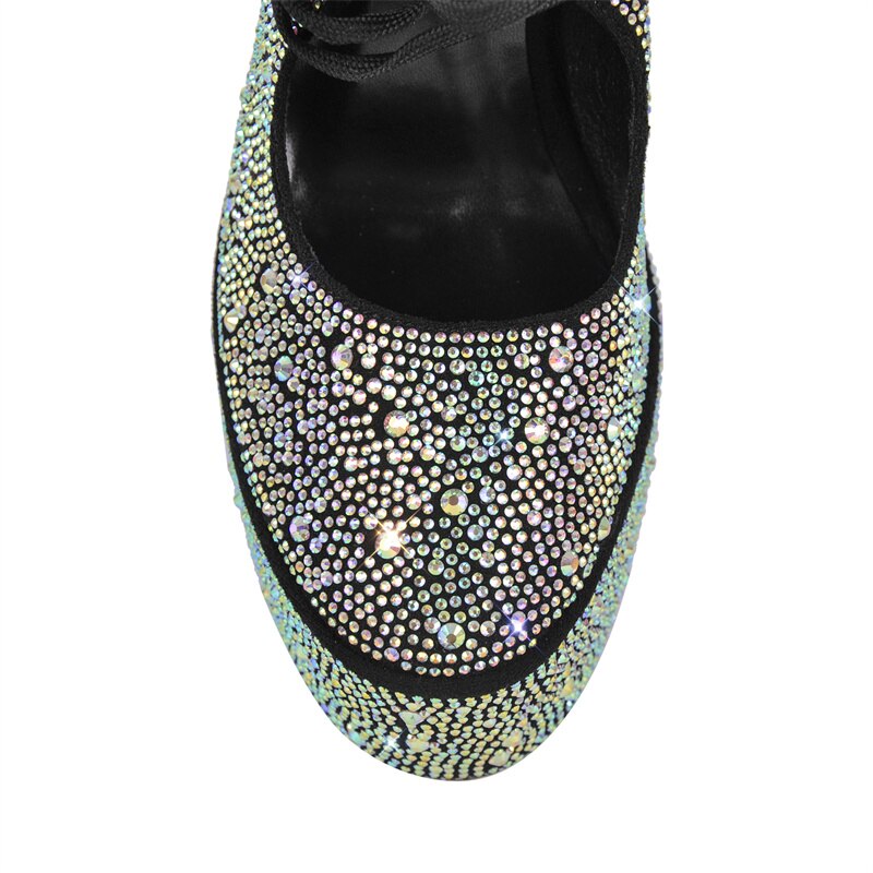 Queen Amaya Rhinestone Ankle Boots