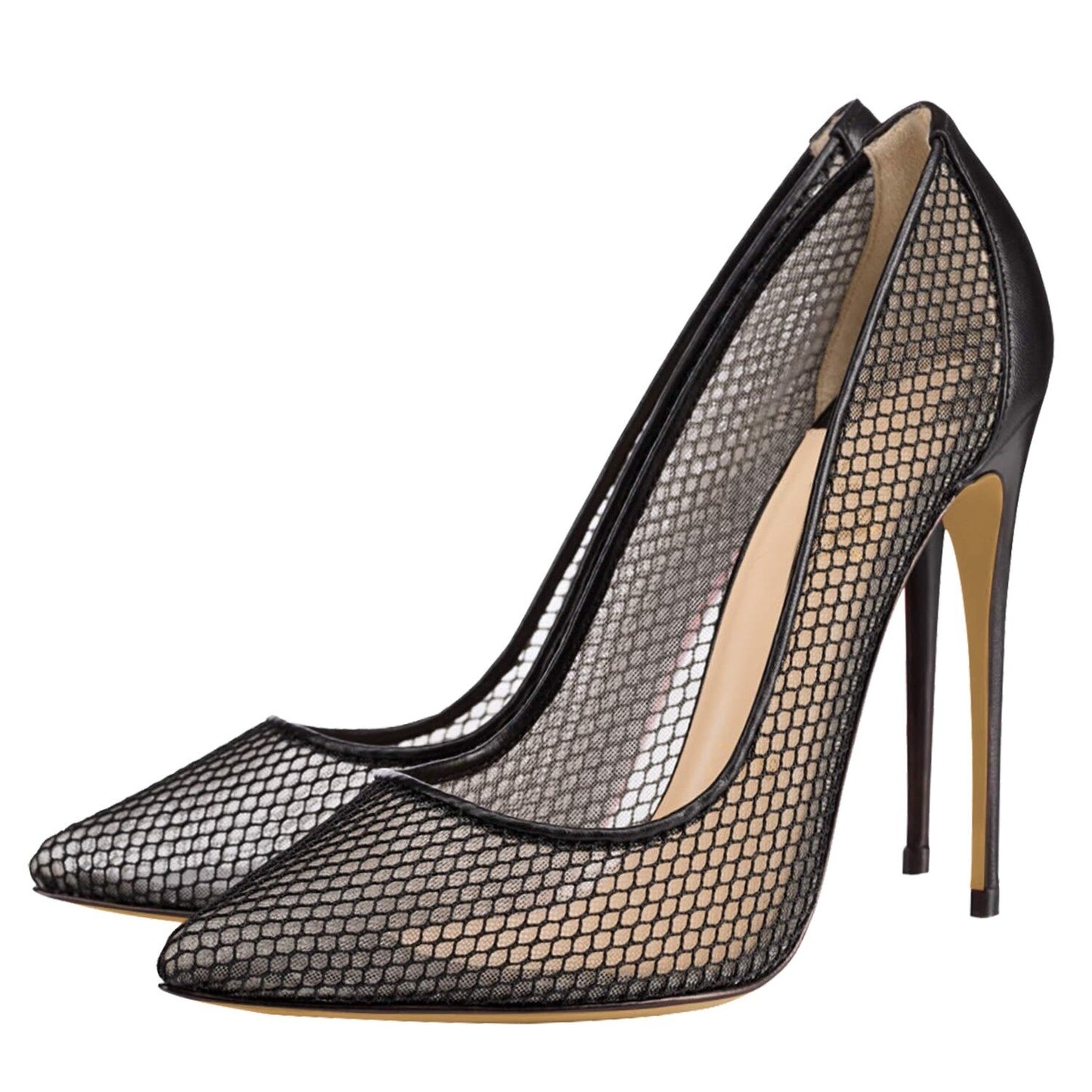 Adelle Lirious Black Mesh Pumps