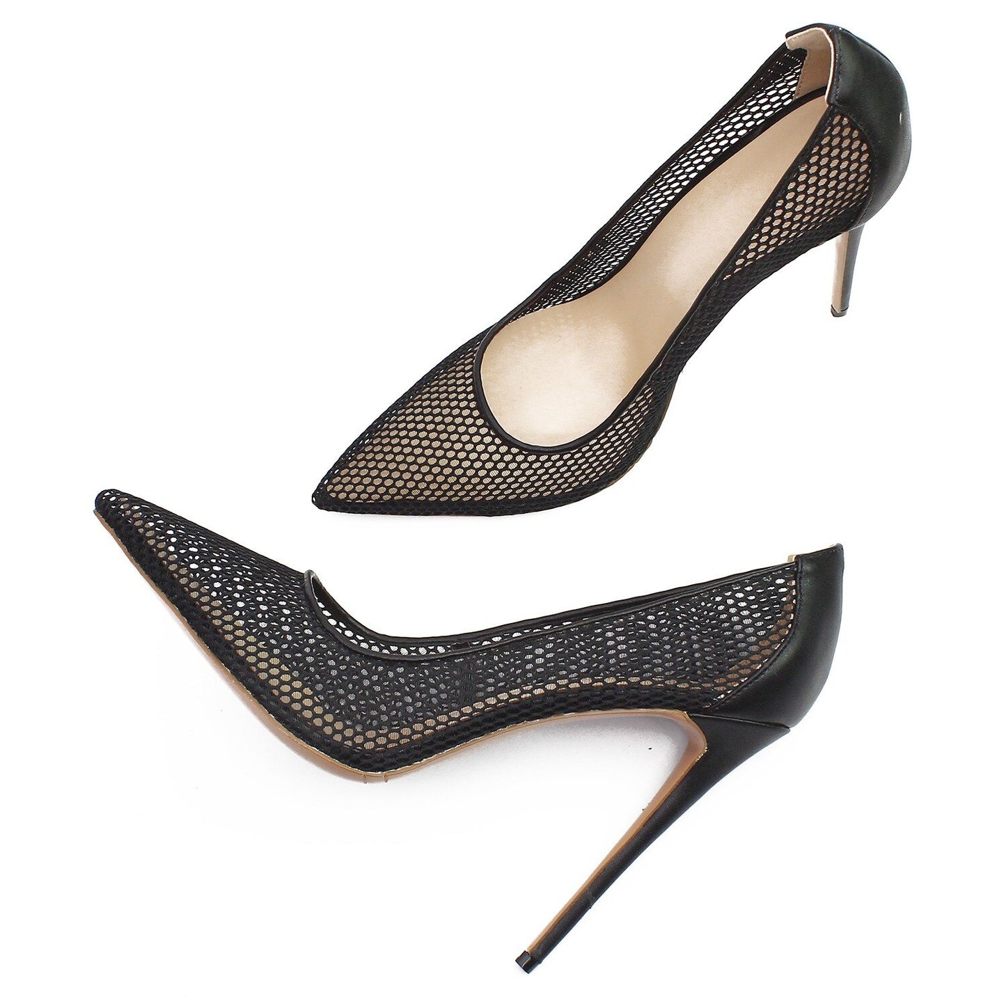 Adelle Lirious Black Mesh Pumps