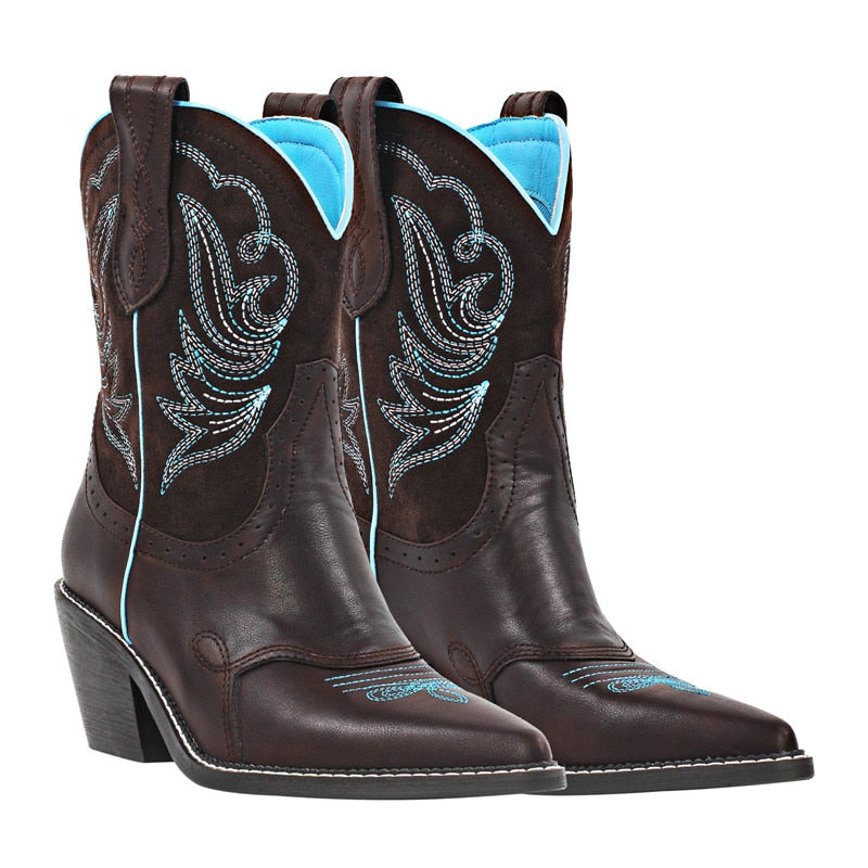 Claire Geeman Western Ankle Boots