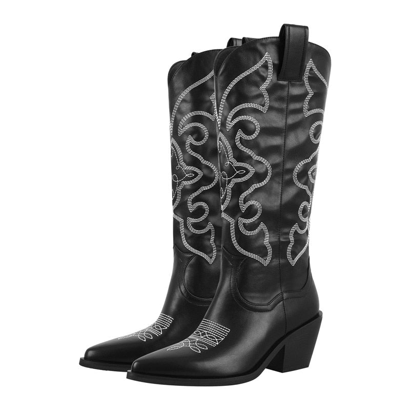 Queen Irania Embroidered Cowboy Boots