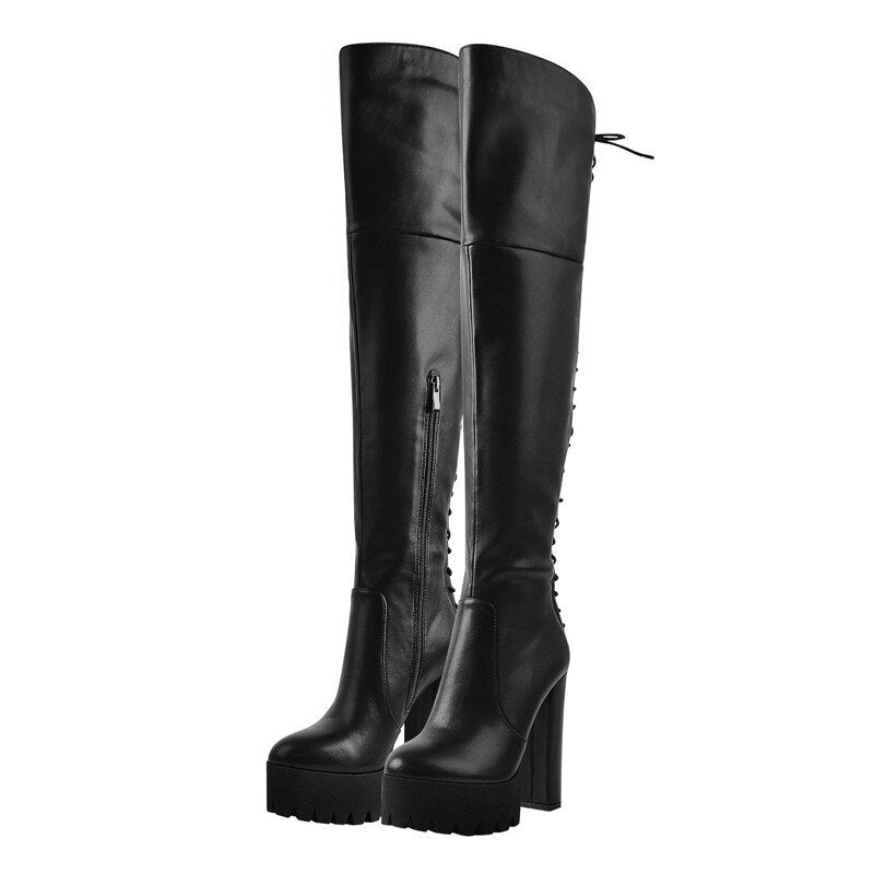 Faye Minine Platform Over The Knee Boots