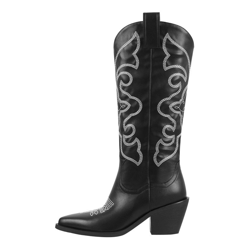 Queen Irania Embroidered Cowboy Boots