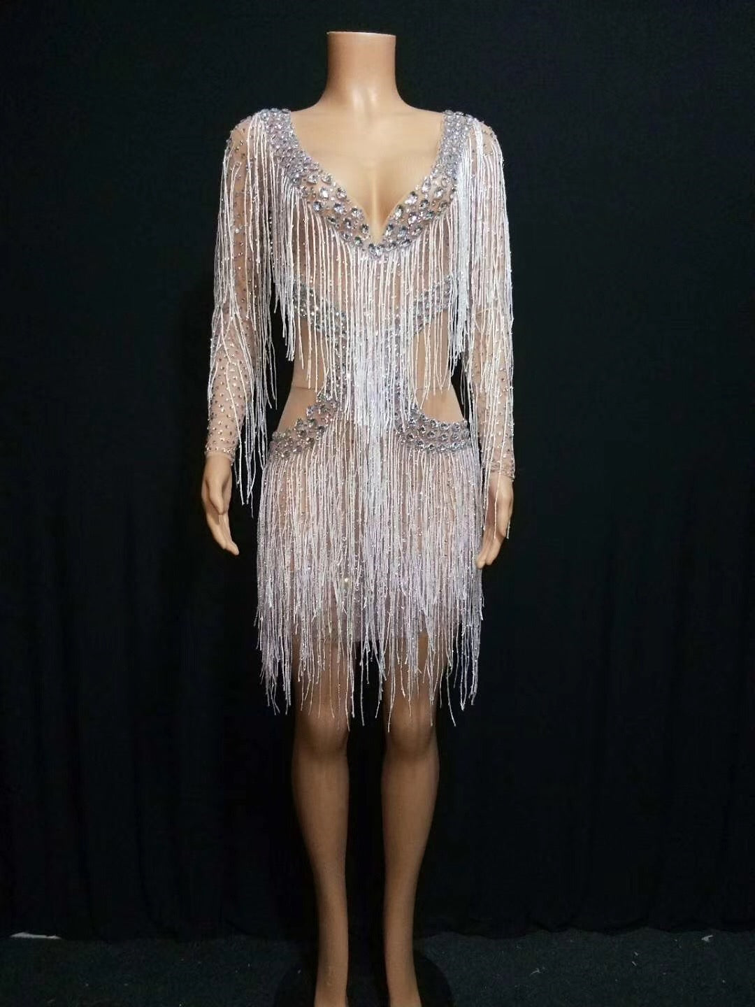 Showtime Sparkly Fringe Dress