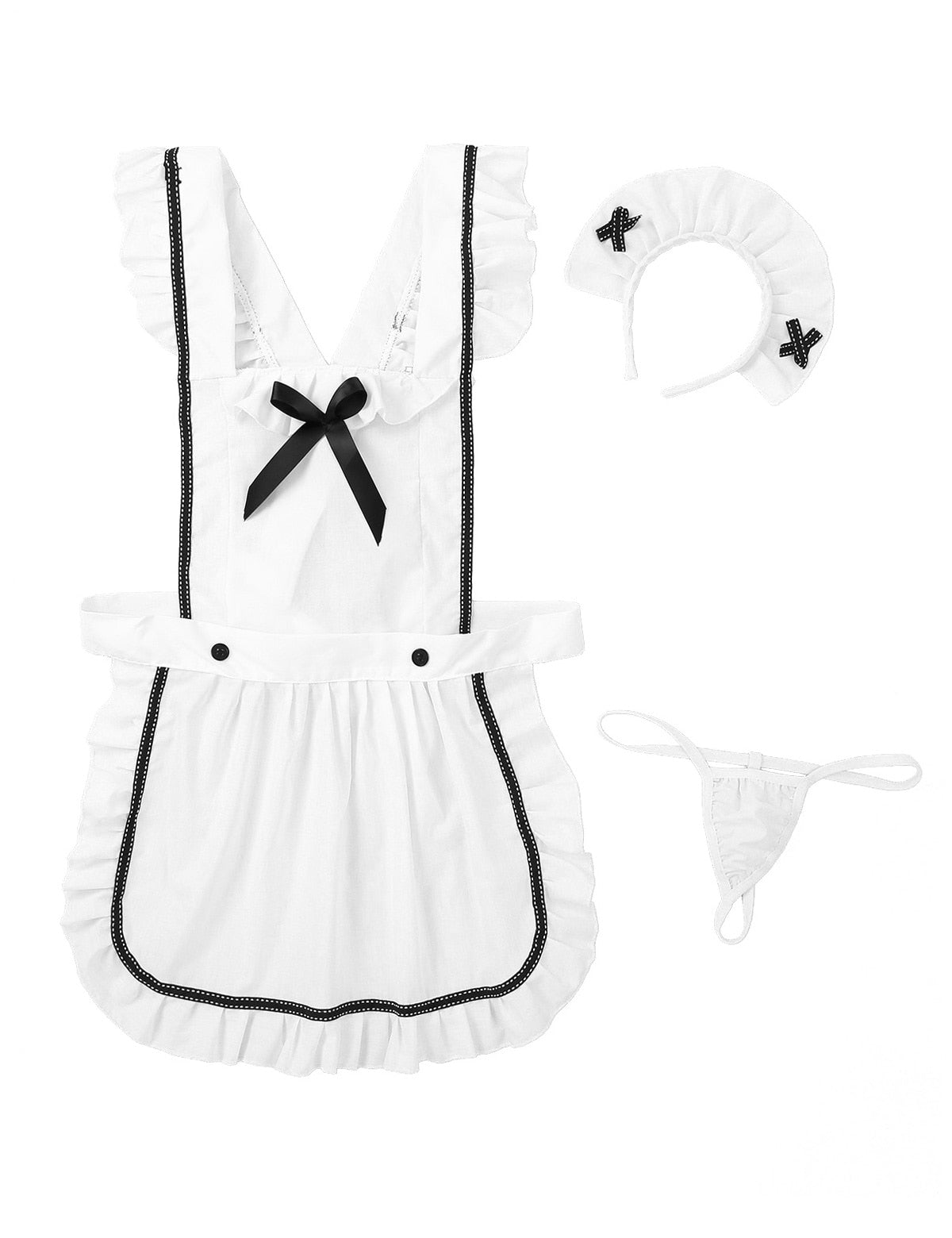 French Maid Apron & Thong Set