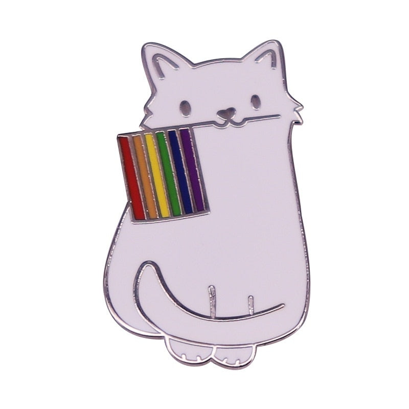 LGBT Gay Pride Cute Animals Enamel Pins