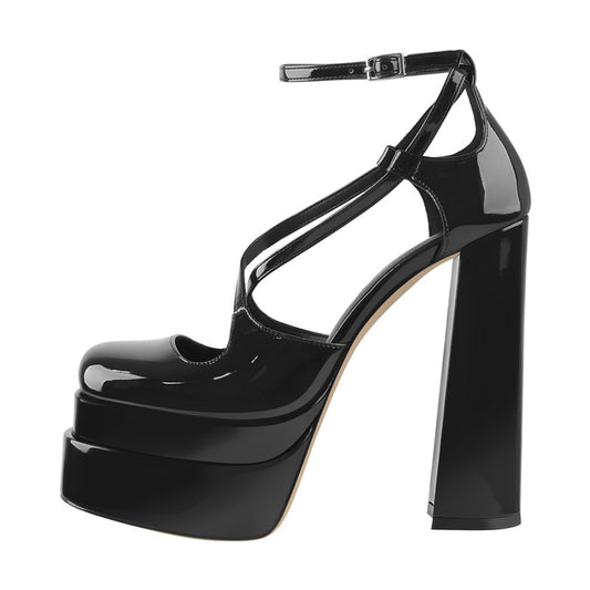 Ivy Profen Buckle Strap Platform Pumps