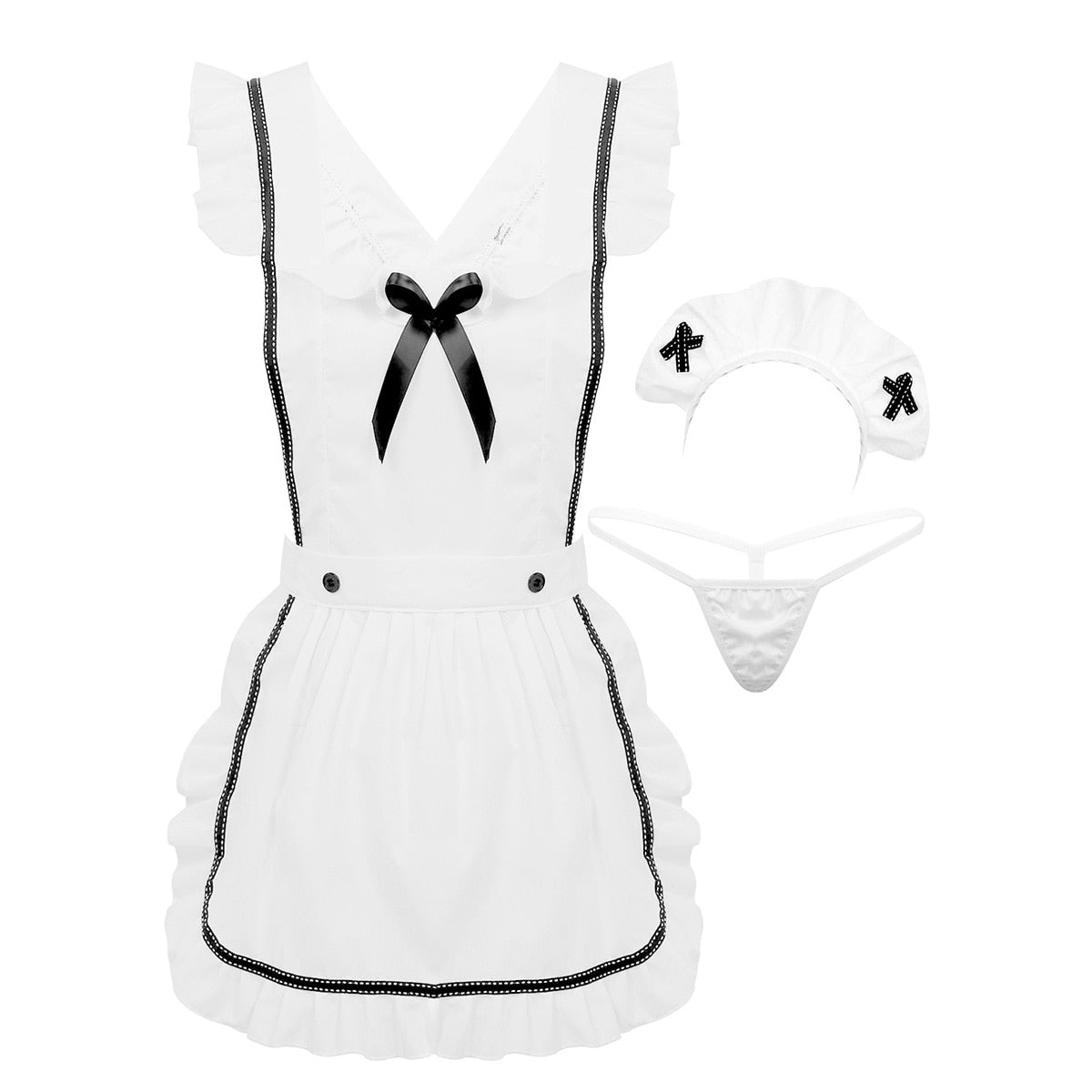 French Maid Apron & Thong Set