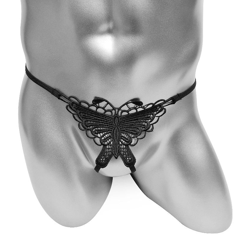 Open Crotch Butterfly Thong