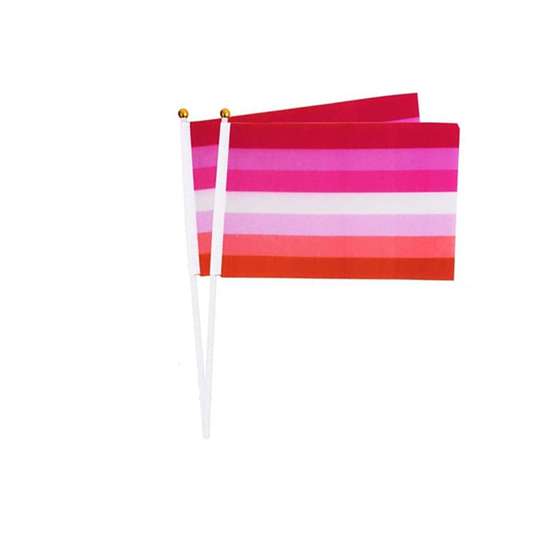 Gay Pride Rainbow Flags with Flagpole